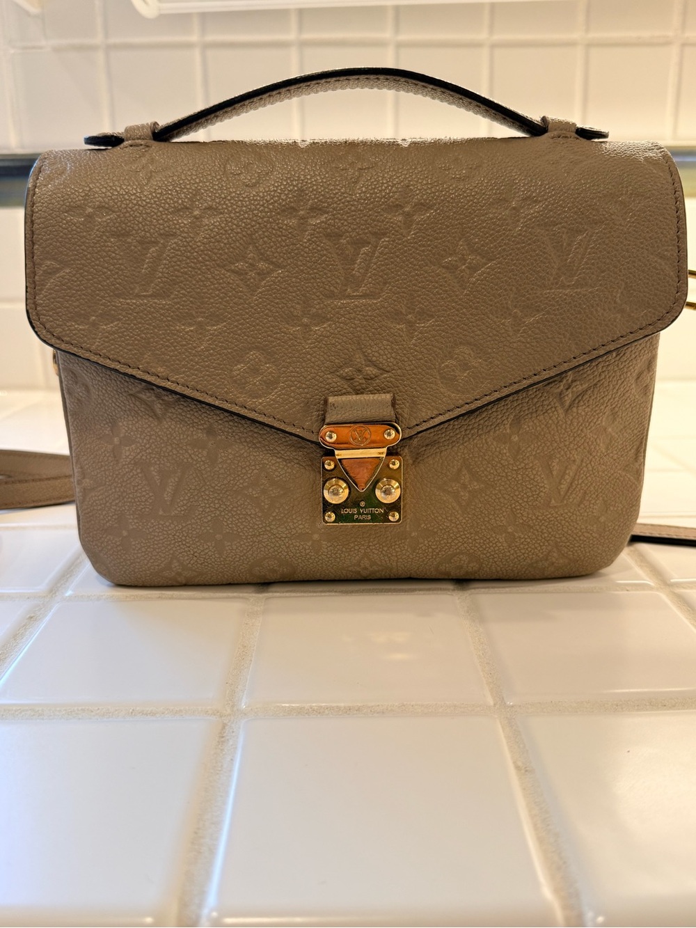 Louis Vuitton Turtledove Monogram Pochette Crossbody Bag